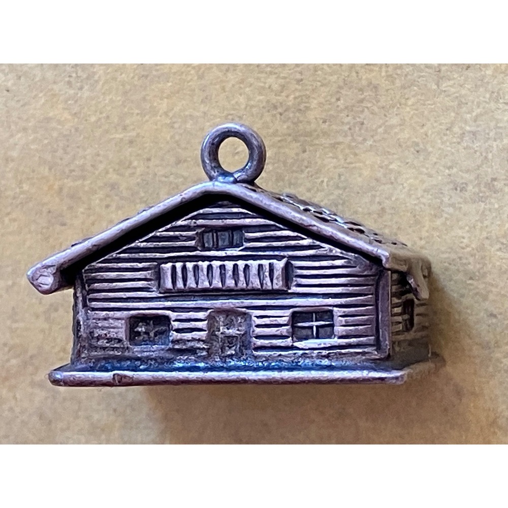 Swiss Chalet 835 Silver Mechanical Opening House Charm
